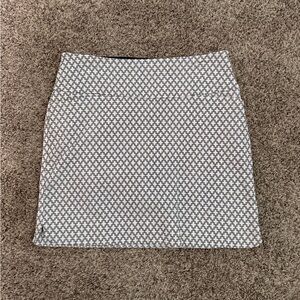 Elegant Women's Gray Patterned Pencil Skort
